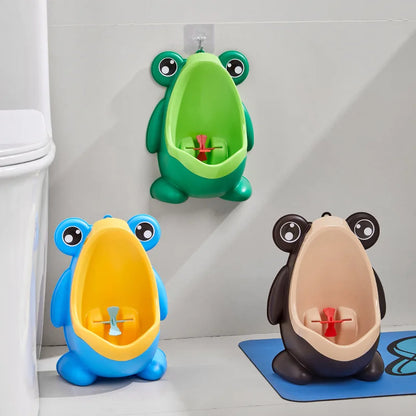 Cartoon Baby Toilet Urinal Boy Wall-Mounted Urinal Frog Shape Boy Standing Urinal Toilet Training Urinal